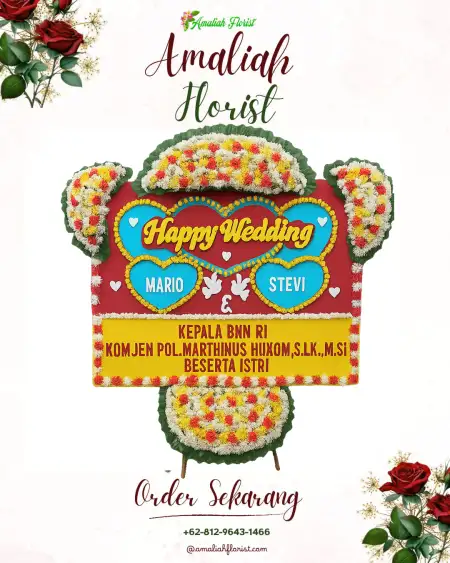 Papan Bunga Pernikahan Wedarijaksa